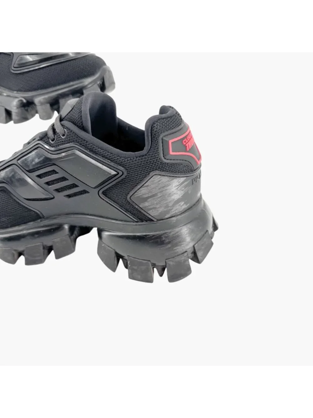 Prada Cloudbust Thunder Sneakers Men 5.5 Women 9.5 Black Chunky Lug Sole Shoe